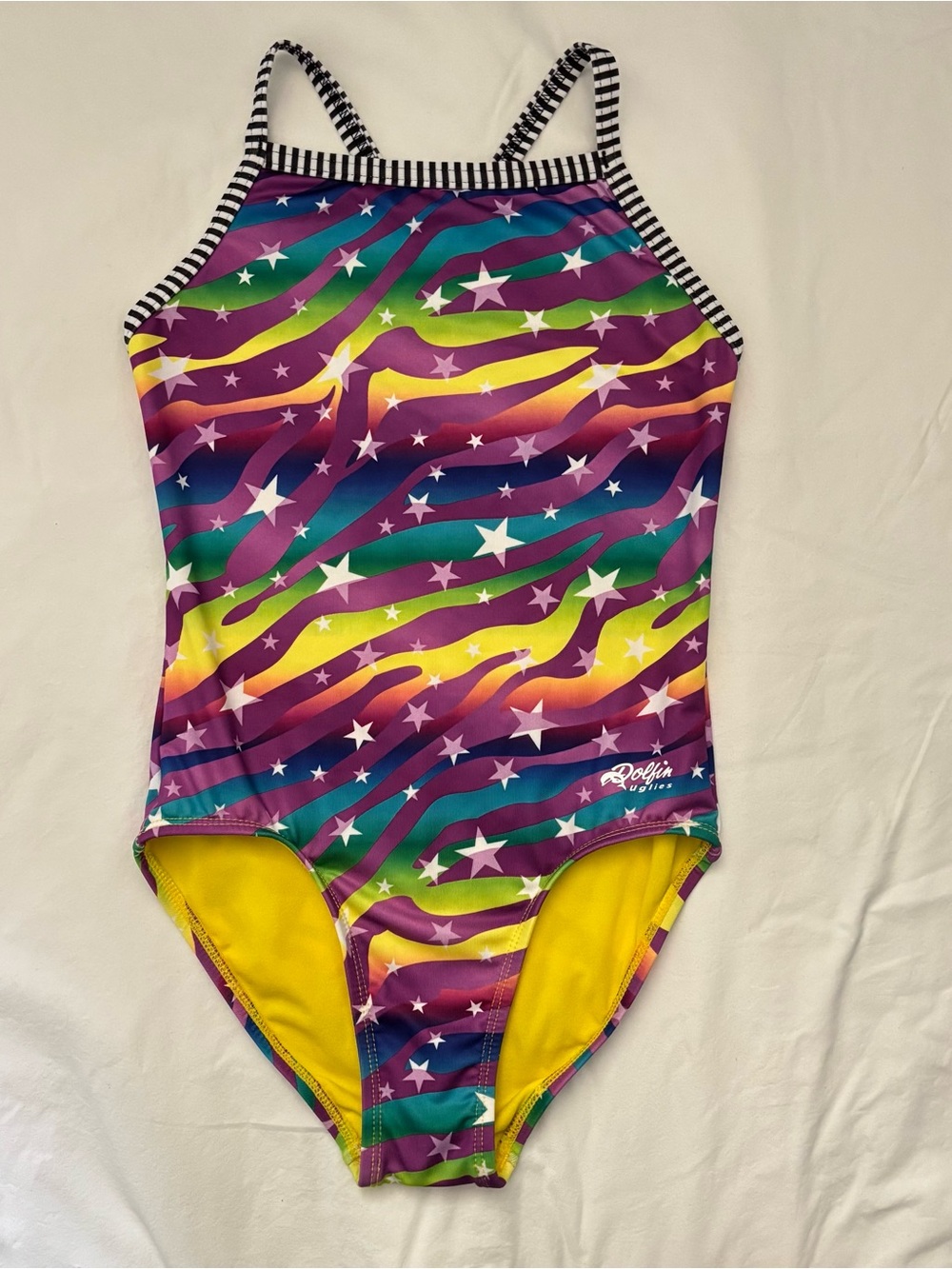 Dolfin Kids One-Piece Multicolored Swimsuit - Purple, Green, Yellow, Blue